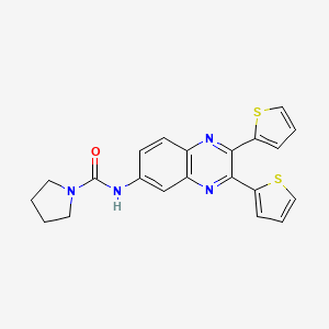 N-(2,3-dithiophen-2-ylquinoxalin-6-yl)pyrrolidine-1-carboxamide