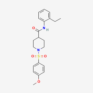 molecular formula C21H26N2O4S B3664725 N-(2-ethylphenyl)-1-(4-methoxyphenyl)sulfonylpiperidine-4-carboxamide 