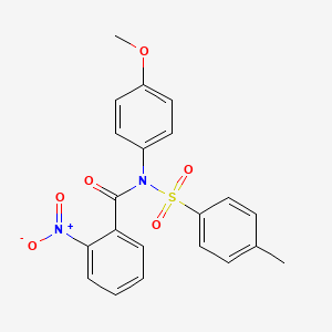 molecular formula C21H18N2O6S B3664760 N-(4-methoxyphenyl)-N-[(4-methylphenyl)sulfonyl]-2-nitrobenzamide 