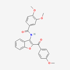 3,4-dimethoxy-N-[2-(4-methoxybenzoyl)-1-benzofuran-3-yl]benzamide