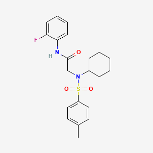 N~2~-cyclohexyl-N-(2-fluorophenyl)-N~2~-[(4-methylphenyl)sulfonyl]glycinamide