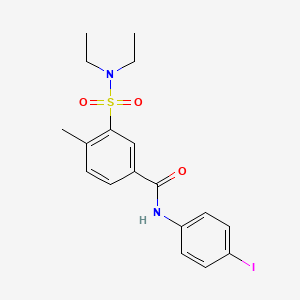 molecular formula C18H21IN2O3S B3664809 3-(diethylsulfamoyl)-N-(4-iodophenyl)-4-methylbenzamide 