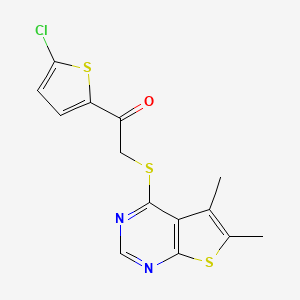 1-(5-chloro-2-thienyl)-2-[(5,6-dimethylthieno[2,3-d]pyrimidin-4-yl)thio]ethanone