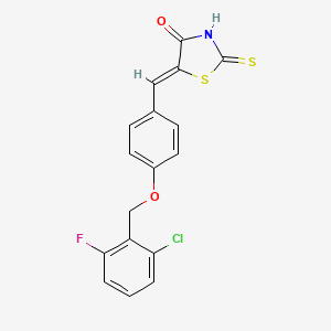 5-{4-[(2-chloro-6-fluorobenzyl)oxy]benzylidene}-2-thioxo-1,3-thiazolidin-4-one