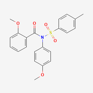 molecular formula C22H21NO5S B3664883 2-METHOXY-N-(4-METHOXYPHENYL)-N-(4-METHYLBENZENESULFONYL)BENZAMIDE 