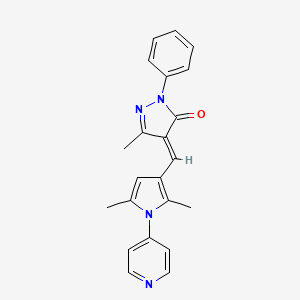 4-{(E)-1-[2,5-DIMETHYL-1-(4-PYRIDYL)-1H-PYRROL-3-YL]METHYLIDENE}-5-METHYL-2-PHENYL-2,4-DIHYDRO-3H-PYRAZOL-3-ONE