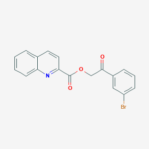 2-(3-Bromophenyl)-2-oxoethyl quinoline-2-carboxylate