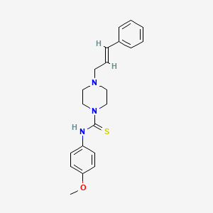 molecular formula C21H25N3OS B3664952 N-(4-methoxyphenyl)-4-[(2E)-3-phenylprop-2-en-1-yl]piperazine-1-carbothioamide 