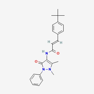 molecular formula C24H27N3O2 B3664975 (2E)-3-(4-tert-butylphenyl)-N-(1,5-dimethyl-3-oxo-2-phenyl-2,3-dihydro-1H-pyrazol-4-yl)prop-2-enamide 