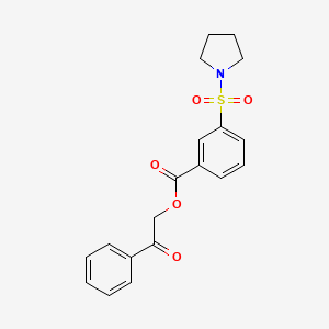 2-oxo-2-phenylethyl 3-(1-pyrrolidinylsulfonyl)benzoate