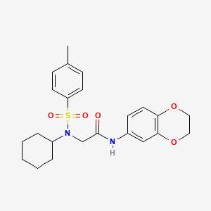 2-(N-CYCLOHEXYL4-METHYLBENZENESULFONAMIDO)-N-(2,3-DIHYDRO-1,4-BENZODIOXIN-6-YL)ACETAMIDE