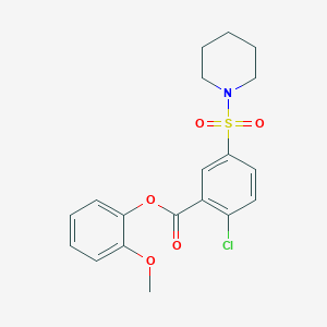 2-methoxyphenyl 2-chloro-5-(1-piperidinylsulfonyl)benzoate