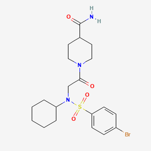 1-{N-[(4-bromophenyl)sulfonyl]-N-cyclohexylglycyl}piperidine-4-carboxamide