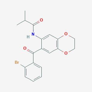 N-[7-(2-bromobenzoyl)-2,3-dihydro-1,4-benzodioxin-6-yl]-2-methylpropanamide