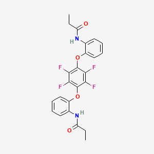 molecular formula C24H20F4N2O4 B3665069 N-[2-[2,3,5,6-tetrafluoro-4-[2-(propanoylamino)phenoxy]phenoxy]phenyl]propanamide 