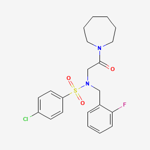 N-[2-(azepan-1-yl)-2-oxoethyl]-4-chloro-N-(2-fluorobenzyl)benzenesulfonamide