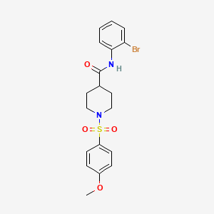 N-(2-bromophenyl)-1-(4-methoxyphenyl)sulfonylpiperidine-4-carboxamide