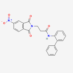 N-2-biphenylyl-3-(5-nitro-1,3-dioxo-1,3-dihydro-2H-isoindol-2-yl)propanamide