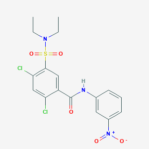 2,4-dichloro-5-[(diethylamino)sulfonyl]-N-(3-nitrophenyl)benzamide