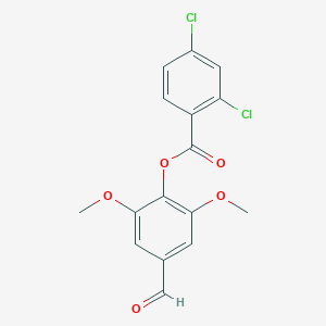 molecular formula C16H12Cl2O5 B3665117 (4-Formyl-2,6-dimethoxyphenyl) 2,4-dichlorobenzoate 