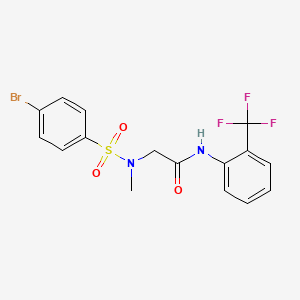 N~2~-[(4-bromophenyl)sulfonyl]-N~2~-methyl-N-[2-(trifluoromethyl)phenyl]glycinamide