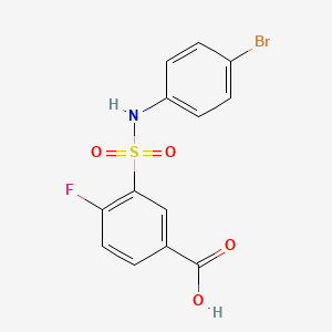 molecular formula C13H9BrFNO4S B3665146 3-[(4-Bromophenyl)sulfamoyl]-4-fluorobenzoic acid 