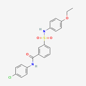 N-(4-chlorophenyl)-3-[(4-ethoxyphenyl)sulfamoyl]benzamide