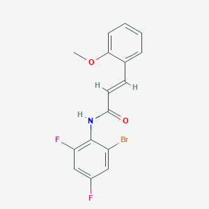 molecular formula C16H12BrF2NO2 B3665170 N-(2-bromo-4,6-difluorophenyl)-3-(2-methoxyphenyl)acrylamide 