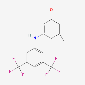 3-[3,5-Bis(trifluoromethyl)anilino]-5,5-dimethylcyclohex-2-en-1-one