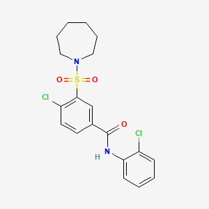 3-(azepan-1-ylsulfonyl)-4-chloro-N-(2-chlorophenyl)benzamide