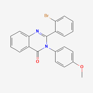 molecular formula C21H15BrN2O2 B3665274 2-(2-bromophenyl)-3-(4-methoxyphenyl)-4(3H)-quinazolinone 