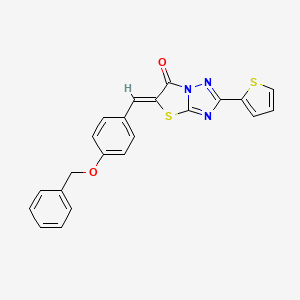 molecular formula C22H15N3O2S2 B3665279 5-[4-(benzyloxy)benzylidene]-2-(2-thienyl)[1,3]thiazolo[3,2-b][1,2,4]triazol-6(5H)-one 