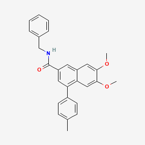 molecular formula C27H25NO3 B3665283 N-benzyl-6,7-dimethoxy-4-(4-methylphenyl)-2-naphthamide 