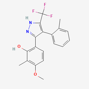 3-methoxy-2-methyl-6-[4-(2-methylphenyl)-5-(trifluoromethyl)-1H-pyrazol-3-yl]phenol