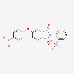 5-(4-NITROPHENOXY)-2-[2-(TRIFLUOROMETHYL)PHENYL]-2,3-DIHYDRO-1H-ISOINDOLE-1,3-DIONE