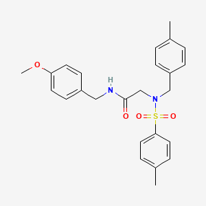 molecular formula C25H28N2O4S B3665352 N-(4-methoxybenzyl)-N~2~-(4-methylbenzyl)-N~2~-[(4-methylphenyl)sulfonyl]glycinamide 