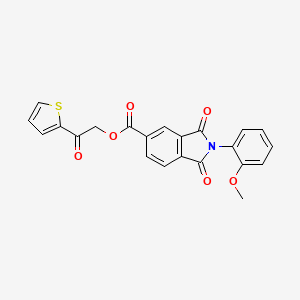 2-oxo-2-(2-thienyl)ethyl 2-(2-methoxyphenyl)-1,3-dioxo-5-isoindolinecarboxylate