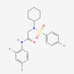 2-[(4-chlorophenyl)sulfonyl-cyclohexylamino]-N-(2,4-difluorophenyl)acetamide