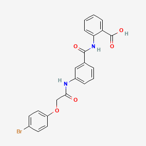 2-[(3-{[(4-bromophenoxy)acetyl]amino}benzoyl)amino]benzoic acid