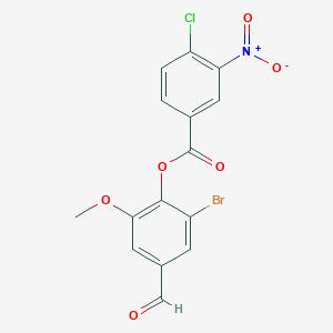 (2-Bromo-4-formyl-6-methoxyphenyl) 4-chloro-3-nitrobenzoate