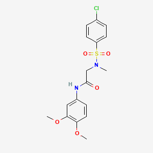 molecular formula C17H19ClN2O5S B3665403 N~2~-[(4-chlorophenyl)sulfonyl]-N-(3,4-dimethoxyphenyl)-N~2~-methylglycinamide 