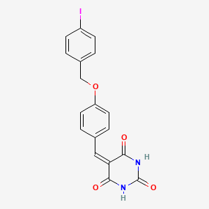 5-{4-[(4-iodobenzyl)oxy]benzylidene}pyrimidine-2,4,6(1H,3H,5H)-trione