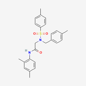 molecular formula C25H28N2O3S B3665416 N~1~-(2,4-二甲基苯基)-N~2~-(4-甲基苄基)-N~2~-[(4-甲基苯基)磺酰基]甘氨酰胺 