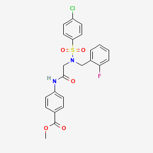 methyl 4-{[N-[(4-chlorophenyl)sulfonyl]-N-(2-fluorobenzyl)glycyl]amino}benzoate