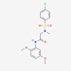 2-[(4-chlorophenyl)sulfonyl-methylamino]-N-(2,5-dimethoxyphenyl)acetamide