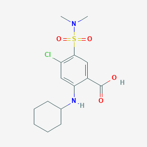 4-chloro-2-(cyclohexylamino)-5-[(dimethylamino)sulfonyl]benzoic acid