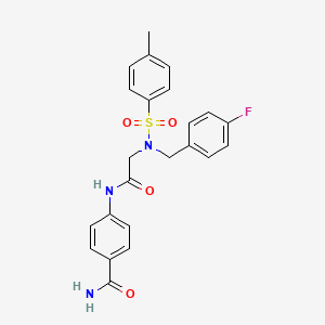 4-(2-{N-[(4-fluorophenyl)methyl]-4-methylbenzenesulfonamido}acetamido)benzamide