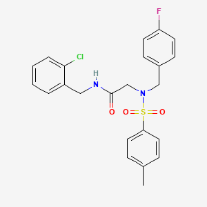 N-(2-chlorobenzyl)-N~2~-(4-fluorobenzyl)-N~2~-[(4-methylphenyl)sulfonyl]glycinamide