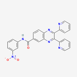 N-(3-nitrophenyl)-2,3-dipyridin-2-ylquinoxaline-6-carboxamide