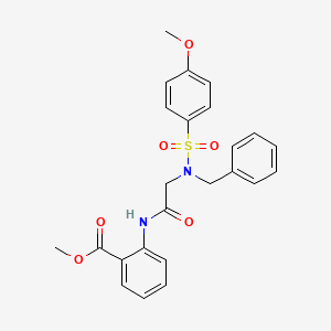 methyl 2-({N-benzyl-N-[(4-methoxyphenyl)sulfonyl]glycyl}amino)benzoate